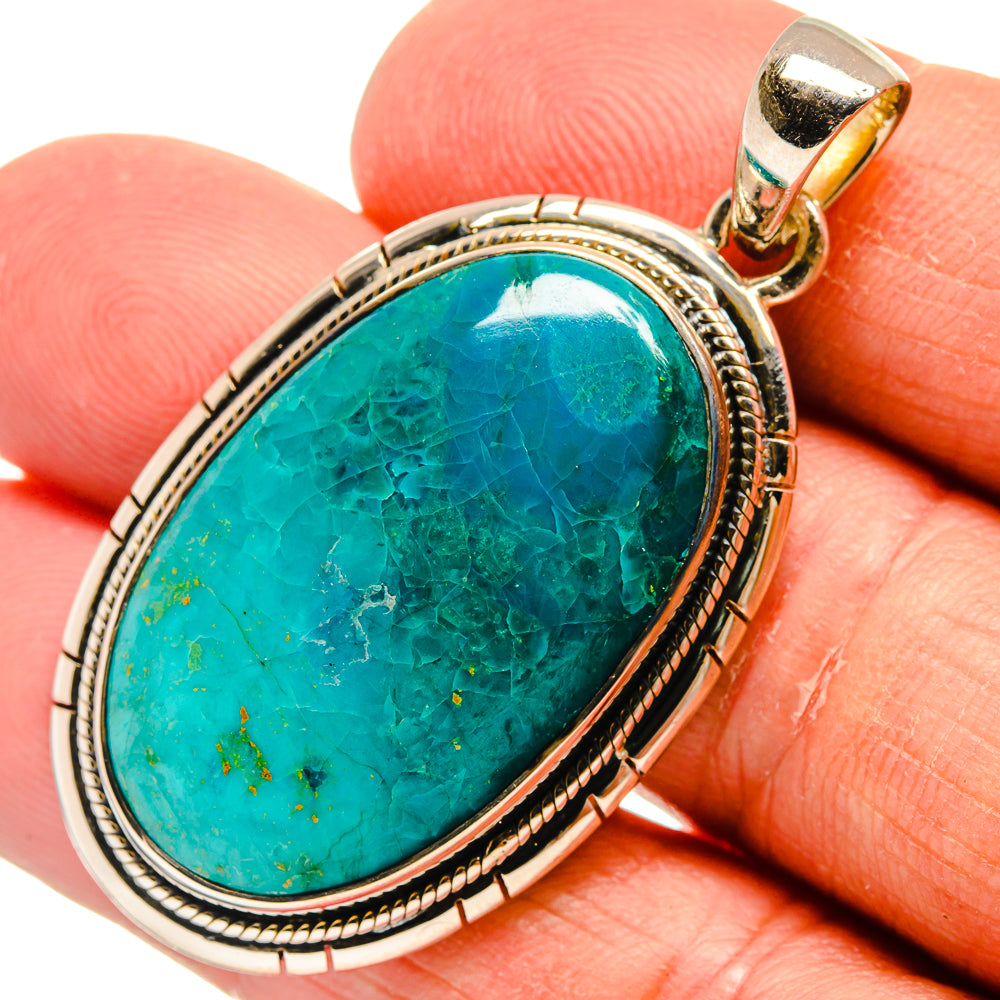 Chrysocolla Pendants handcrafted by Anasilvercos - PD25064
