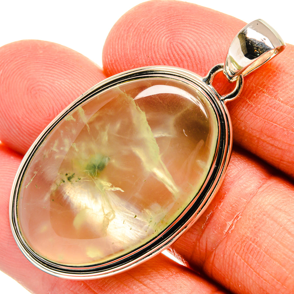 Prehnite Pendants handcrafted by Anasilvercos - PD25074