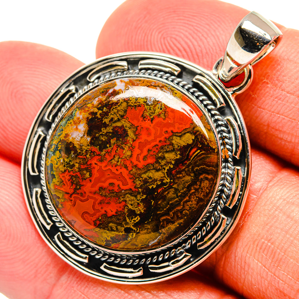 Moroccan Agate Pendants handcrafted by Anasilvercos - PD25087