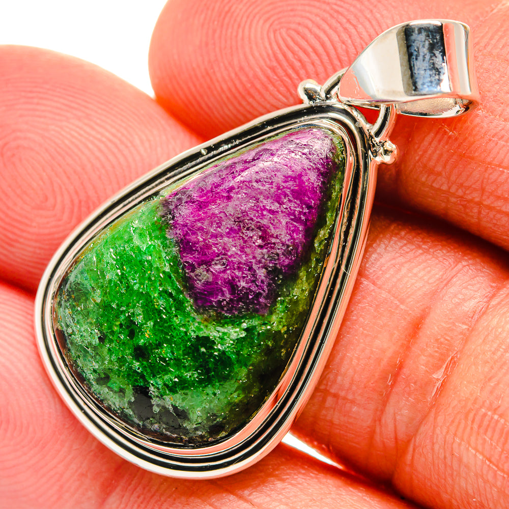 Ruby Zoisite Pendants handcrafted by Anasilvercos - PD25094