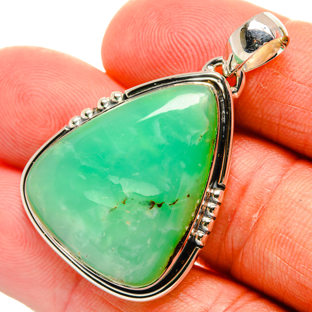 Chrysoprase Pendants handcrafted by Anasilvercos - PD25108