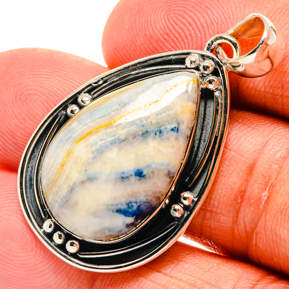 Blue Scheelite Pendants handcrafted by Anasilvercos - PD25113