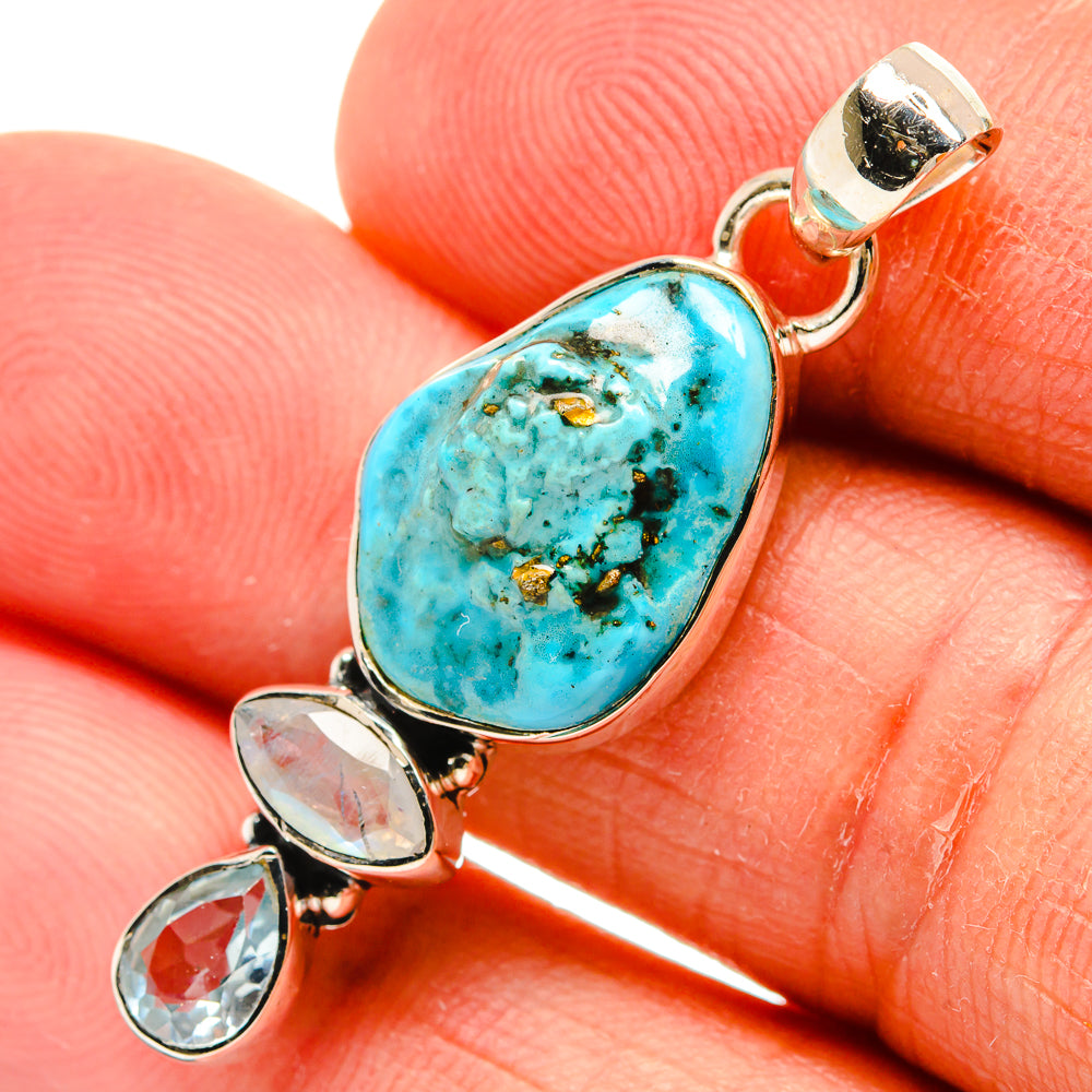 Turquoise Pendants handcrafted by Anasilvercos - PD25131