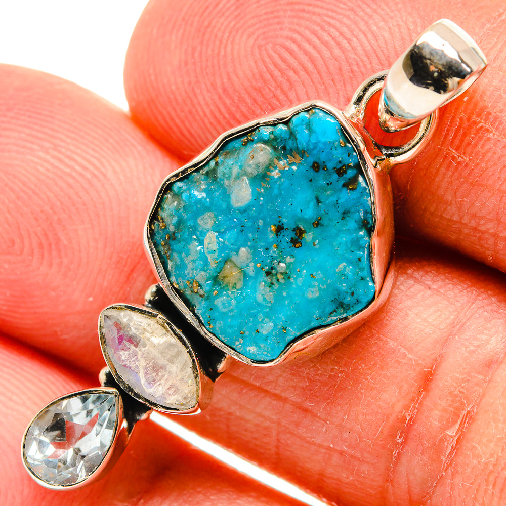 Turquoise Pendants handcrafted by Anasilvercos - PD25132