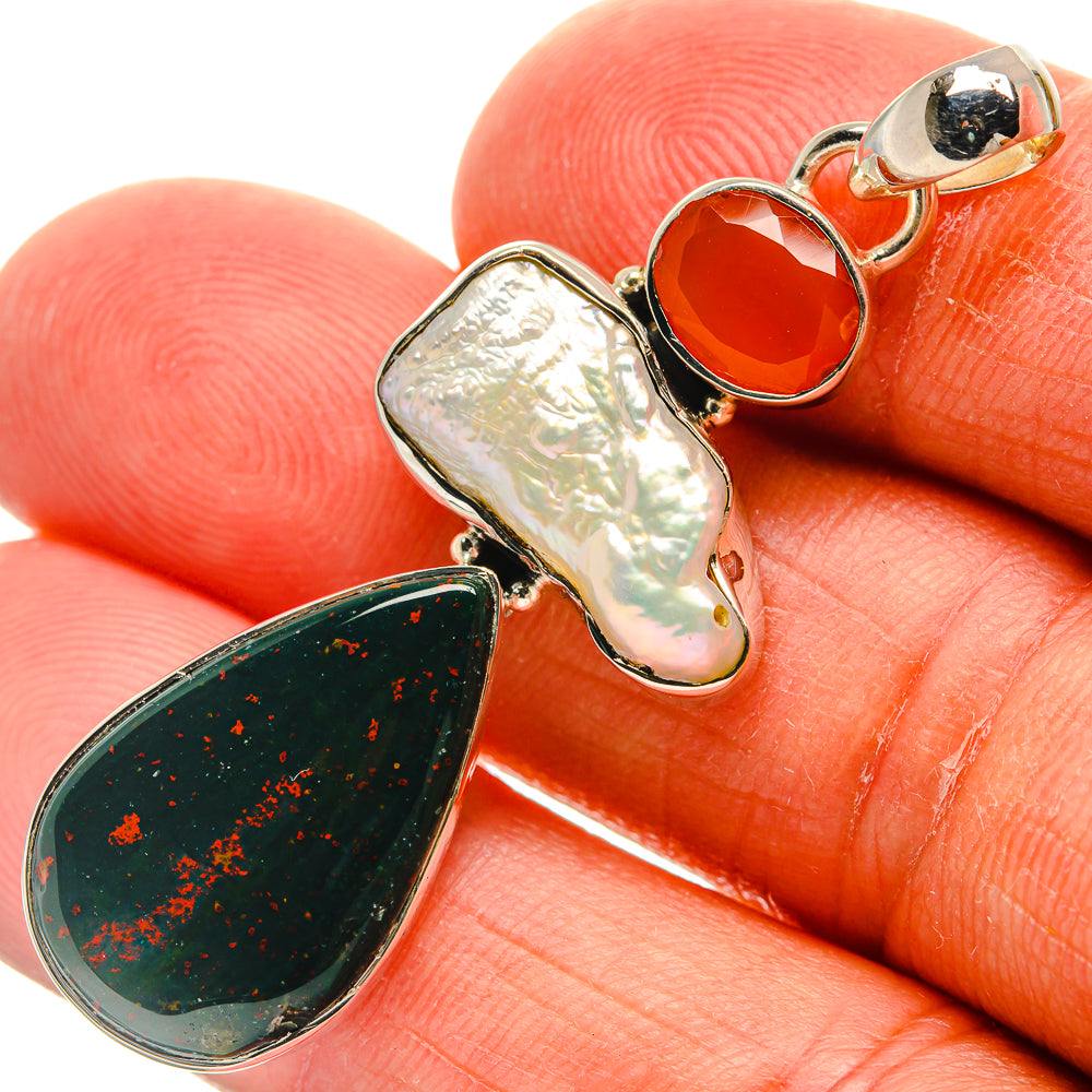 Bloodstone Pendants handcrafted by Anasilvercos - PD25140