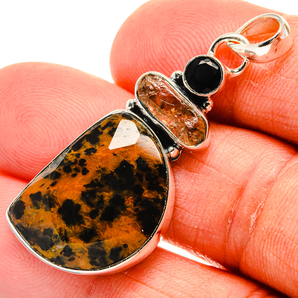 Palm Wood Jasper Pendants handcrafted by Anasilvercos - PD25143