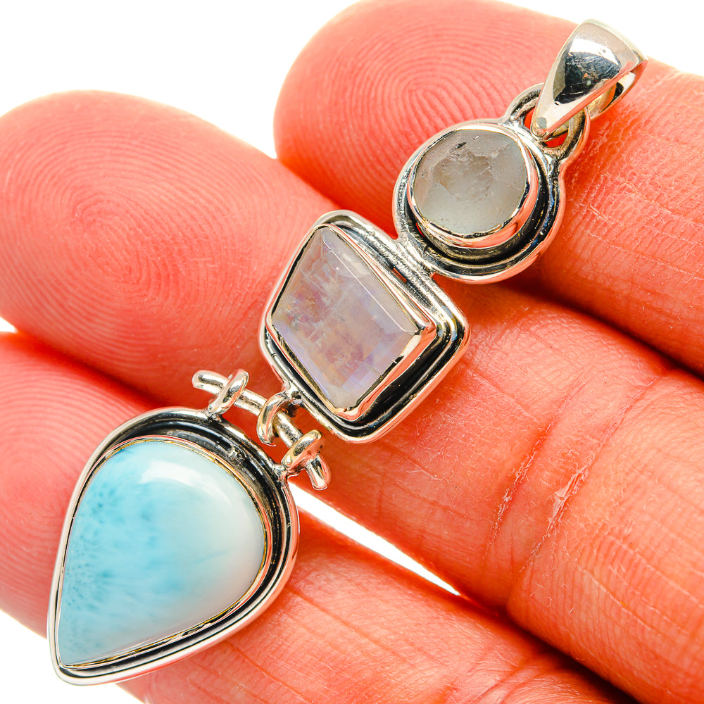 Larimar Pendants handcrafted by Anasilvercos - PD25152