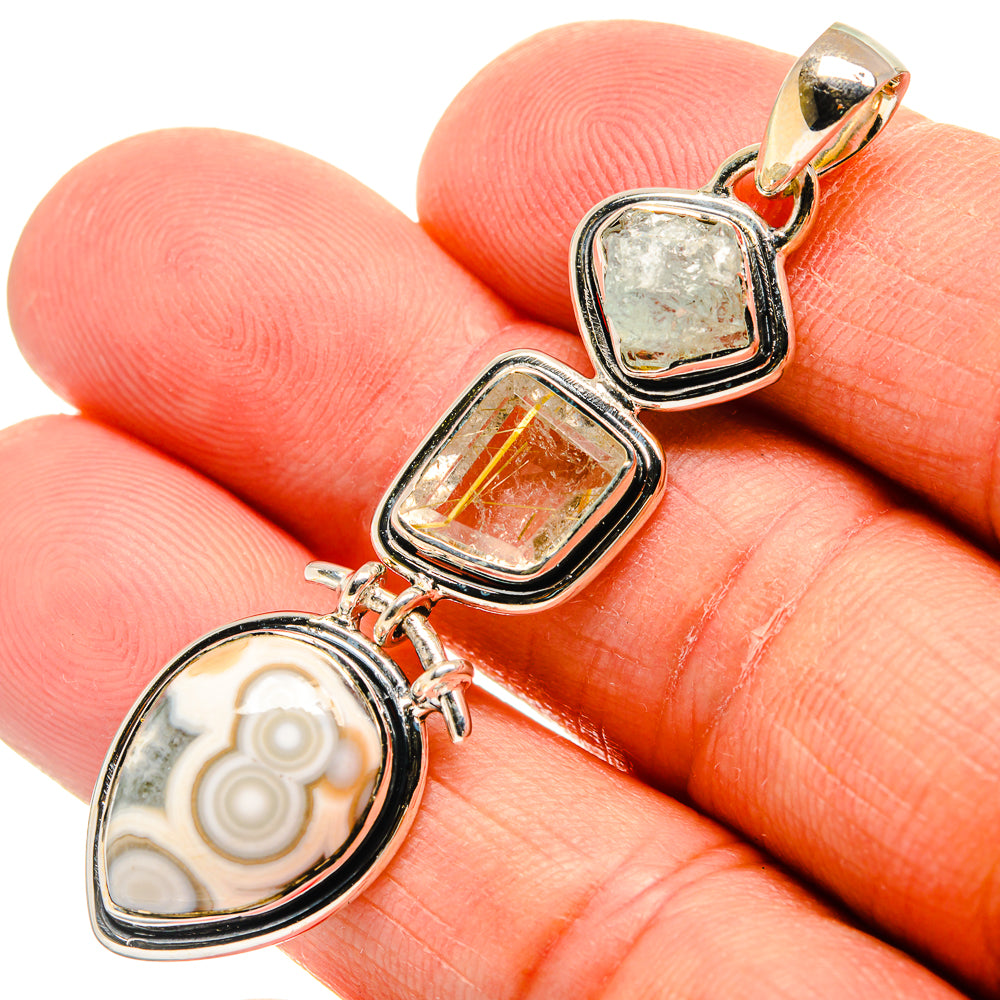 Ocean Jasper Pendants handcrafted by Anasilvercos - PD25154