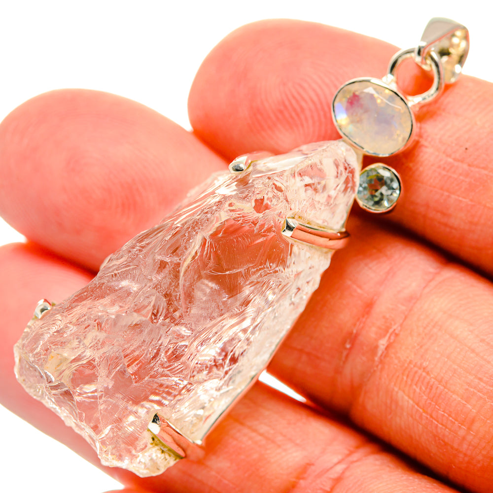 Rainbow Moonstone Pendants handcrafted by Anasilvercos - PD25166