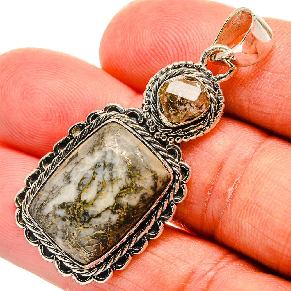 Pyrite Agate Pendants handcrafted by Anasilvercos - PD25181