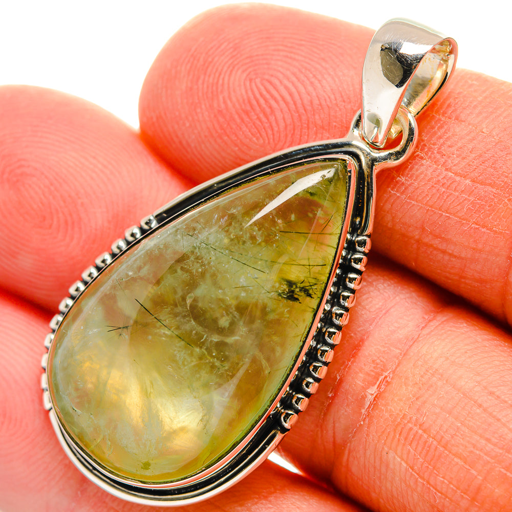 Prehnite Pendants handcrafted by Anasilvercos - PD25197