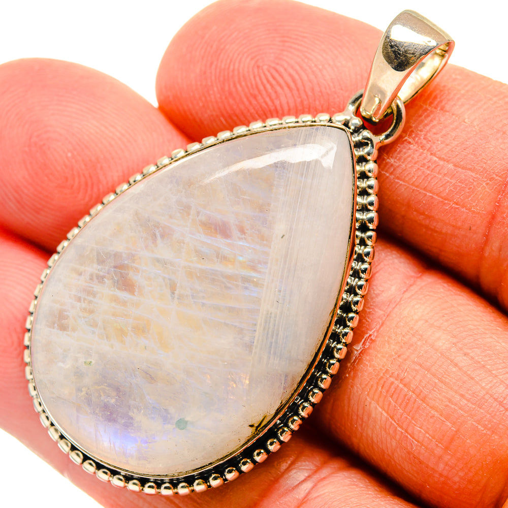 Rianbow Moonstone Pendants handcrafted by Anasilvercos - PD25210