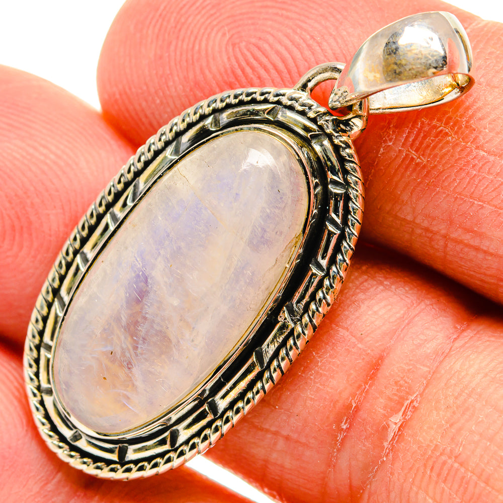 Rainbow Moonstone Pendants handcrafted by Anasilvercos - PD25215
