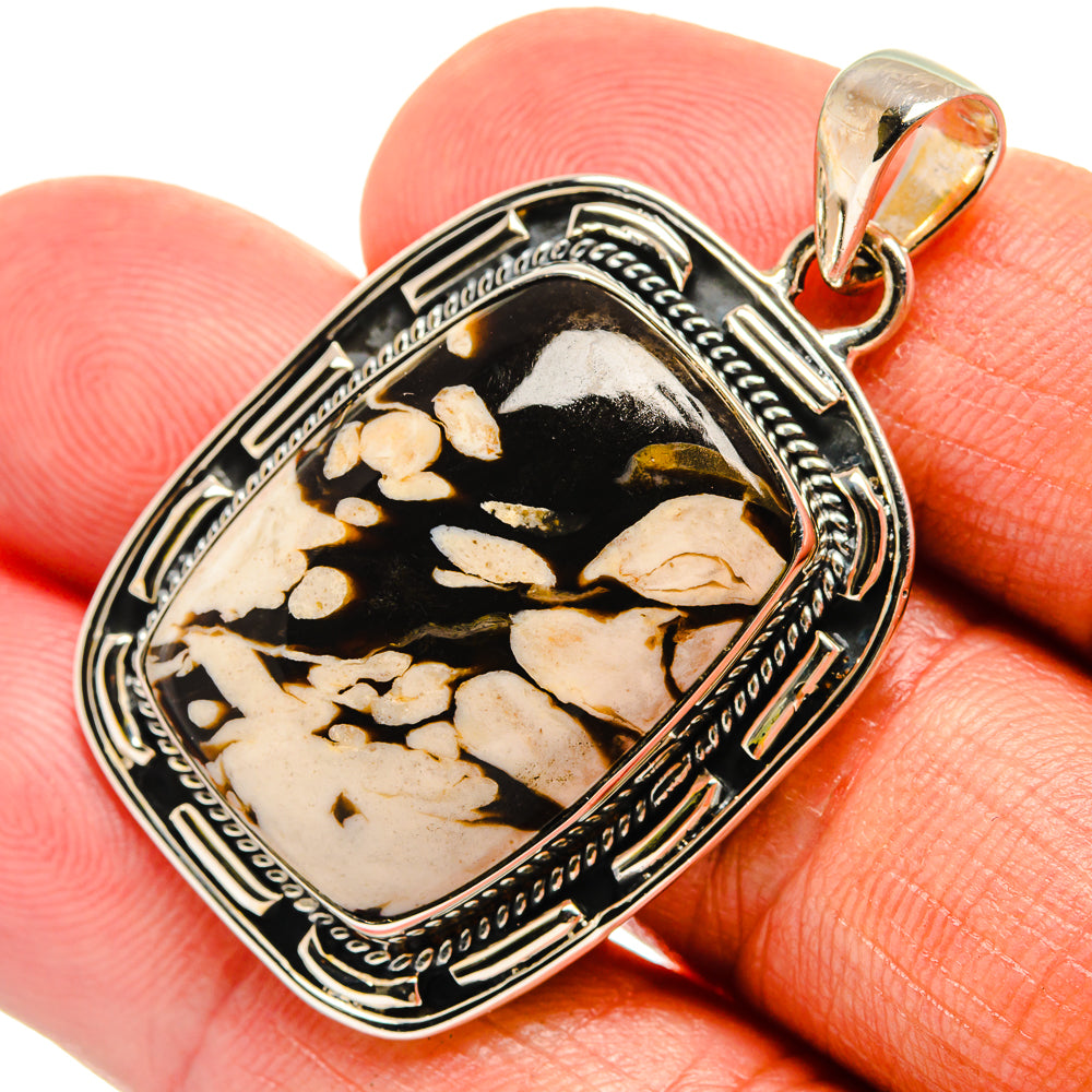 Peanut Wood Jasper Pendants handcrafted by Anasilvercos - PD25223