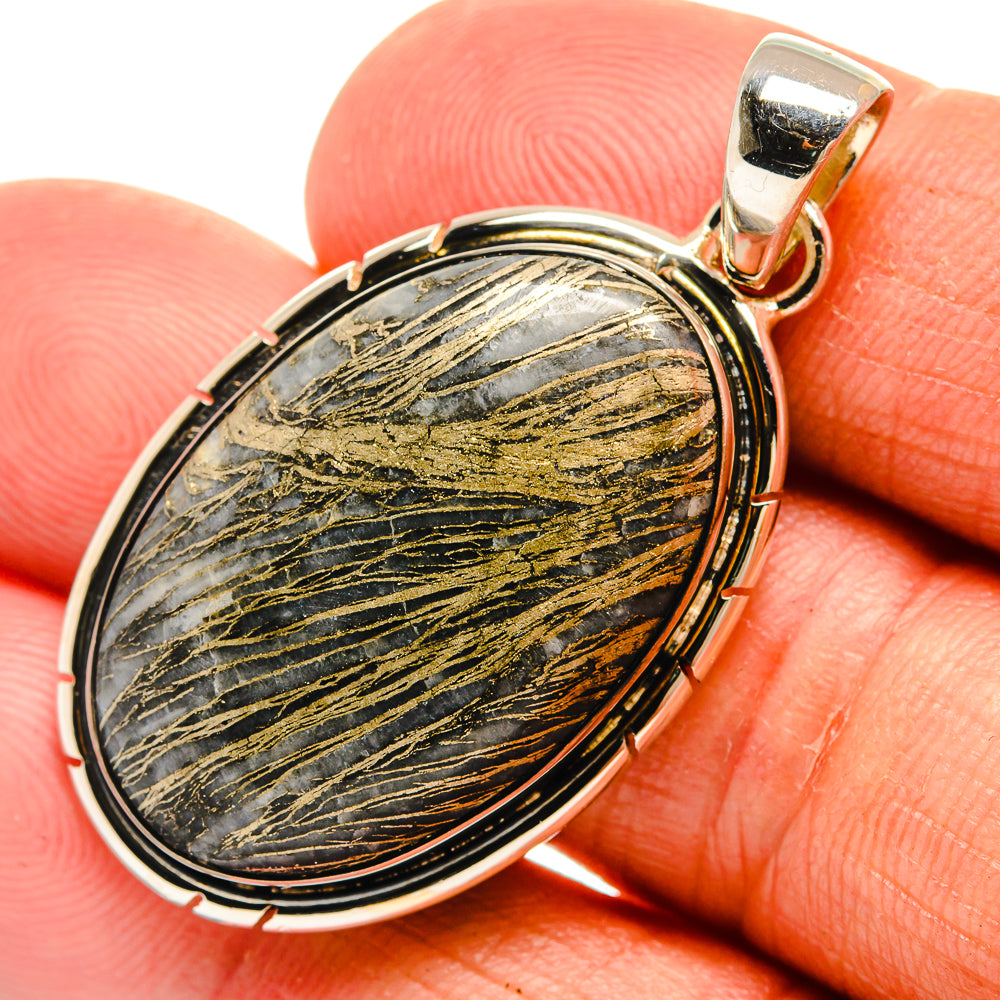 Pyrite Agate Pendants handcrafted by Anasilvercos - PD25254