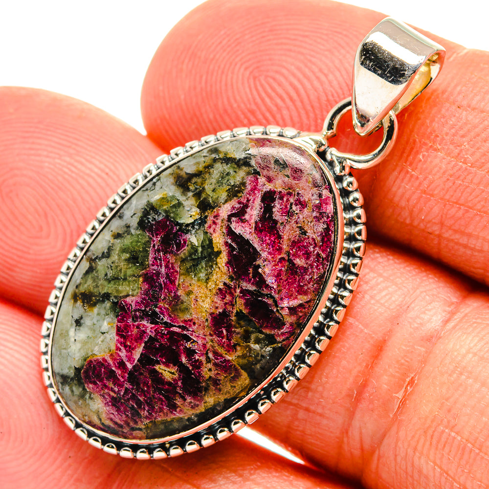 Russian Eudialyte Pendants handcrafted by Anasilvercos - PD25255