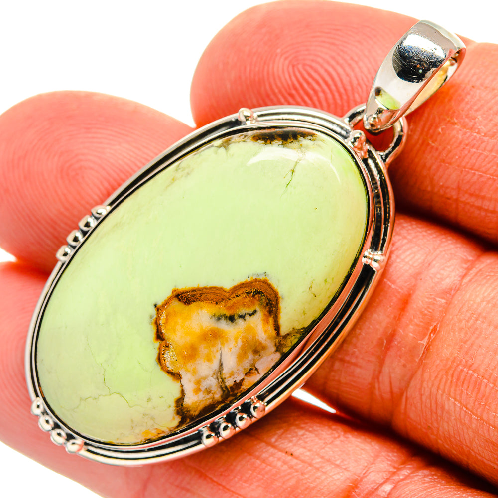 Lemon Chrysoprase Pendants handcrafted by Anasilvercos - PD25257