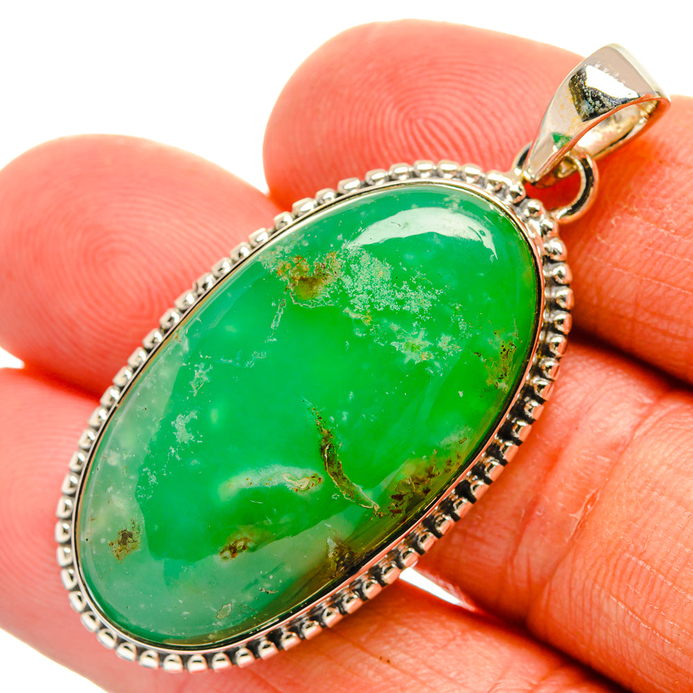 Chrysoprase Pendants handcrafted by Anasilvercos - PD25259