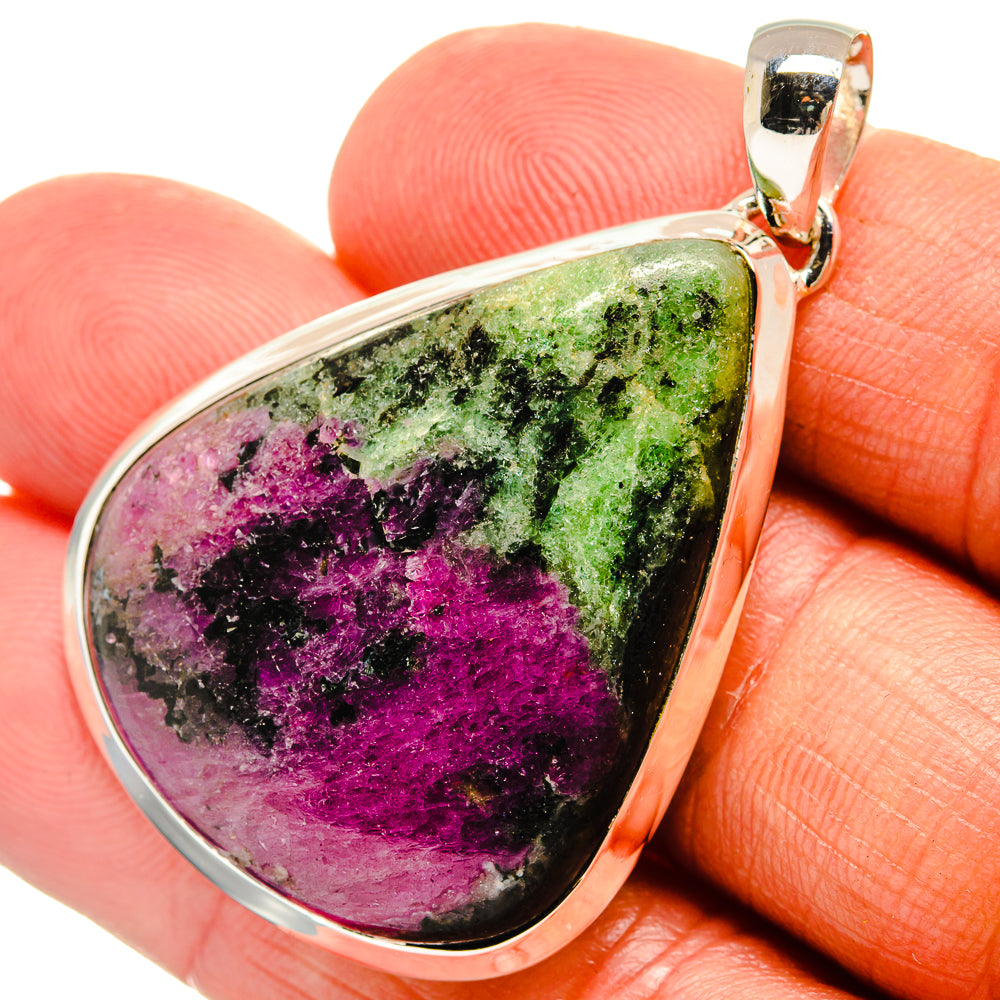 Ruby Zoisite Pendants handcrafted by Anasilvercos - PD25260