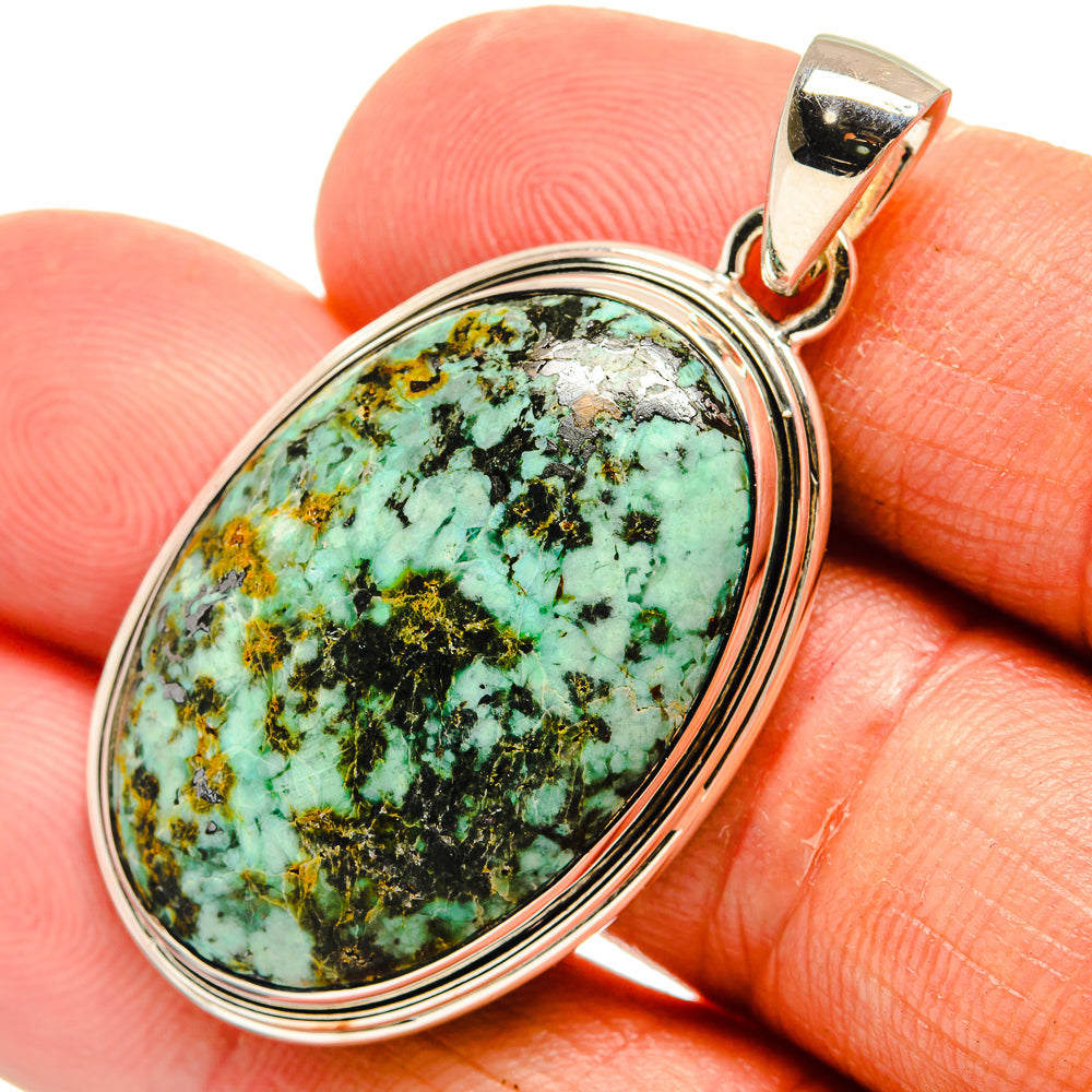 Tibetan Turquoise Pendants handcrafted by Anasilvercos - PD25262