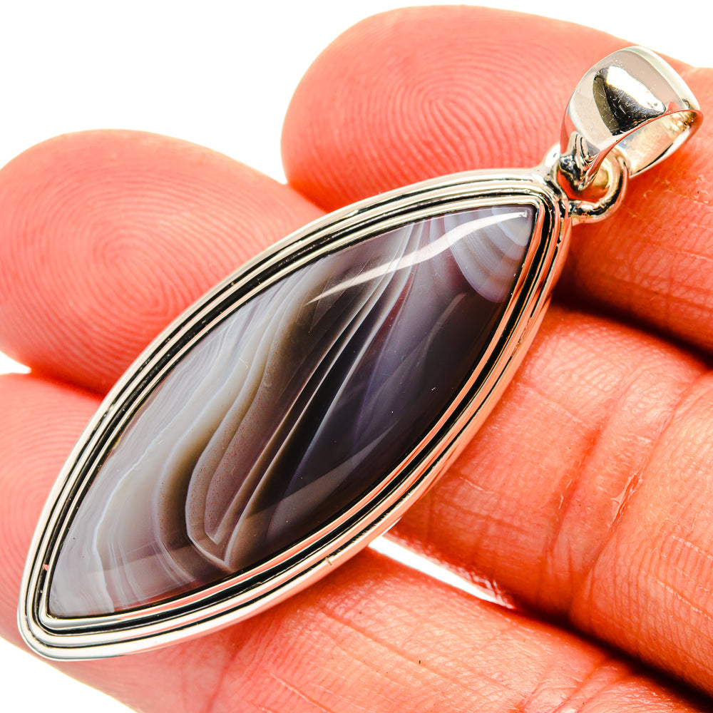 Botswana Agate Pendants handcrafted by Anasilvercos - PD25272
