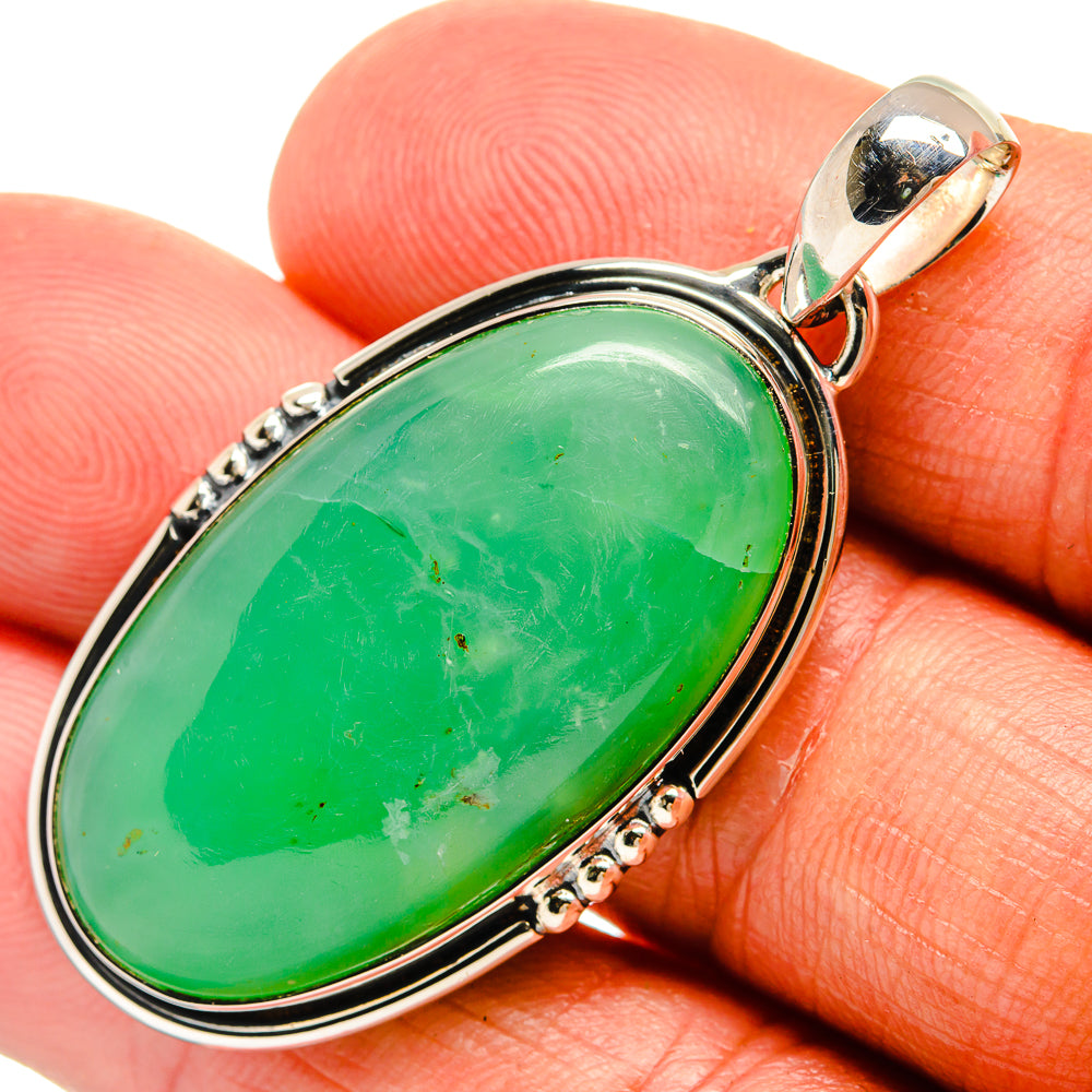 Chrysoprase Pendants handcrafted by Anasilvercos - PD25273