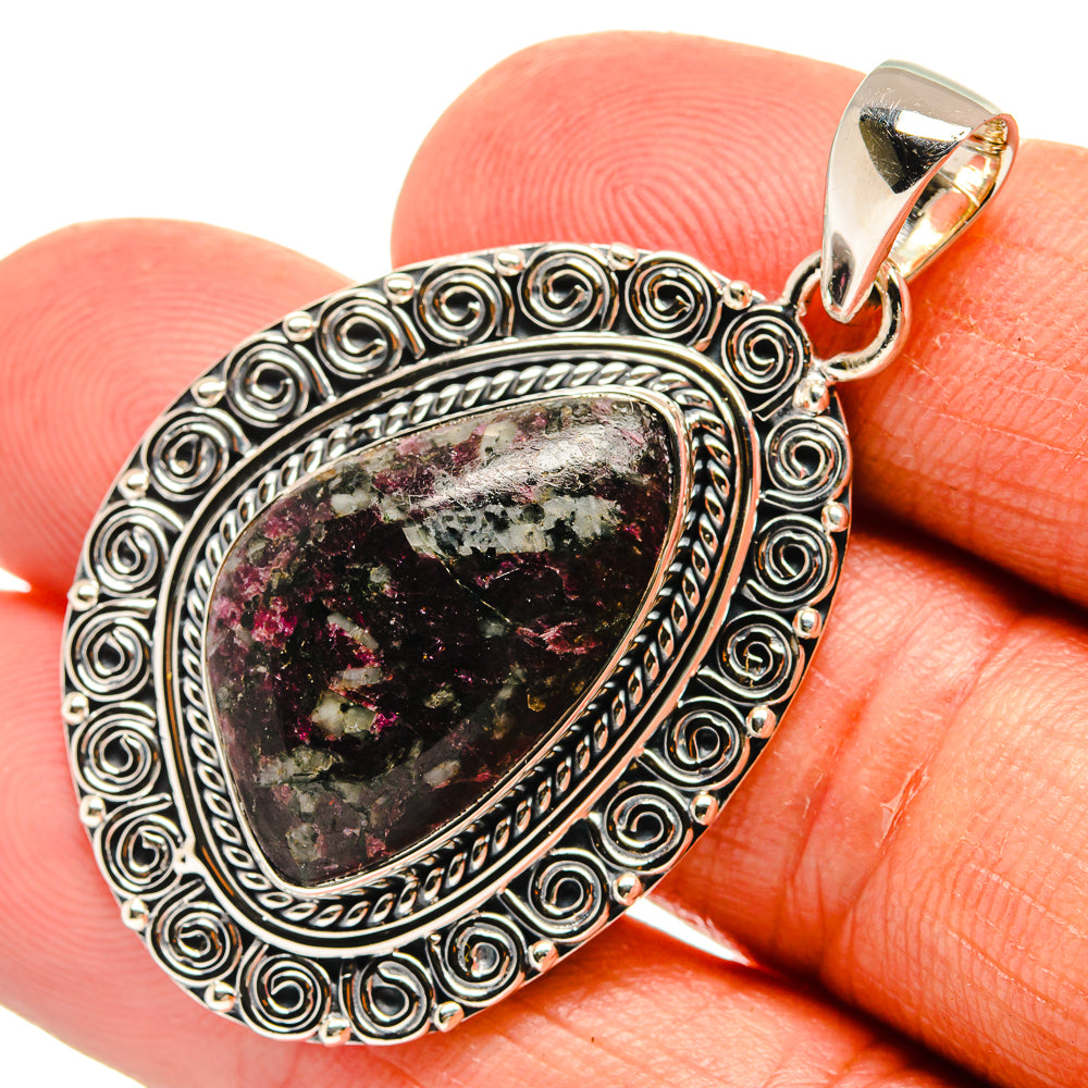 Russian Eudialyte Pendants handcrafted by Anasilvercos - PD25276
