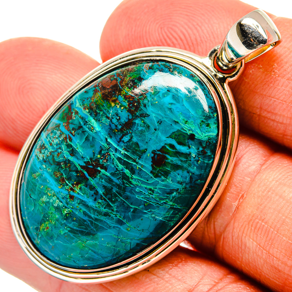 Chrysocolla Pendants handcrafted by Anasilvercos - PD25277
