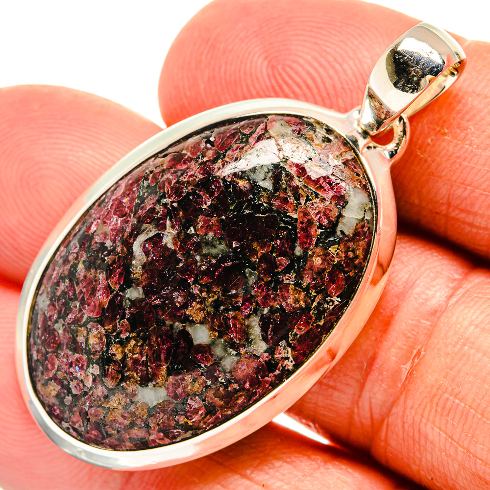 Russian Eudialyte Pendants handcrafted by Anasilvercos - PD25281