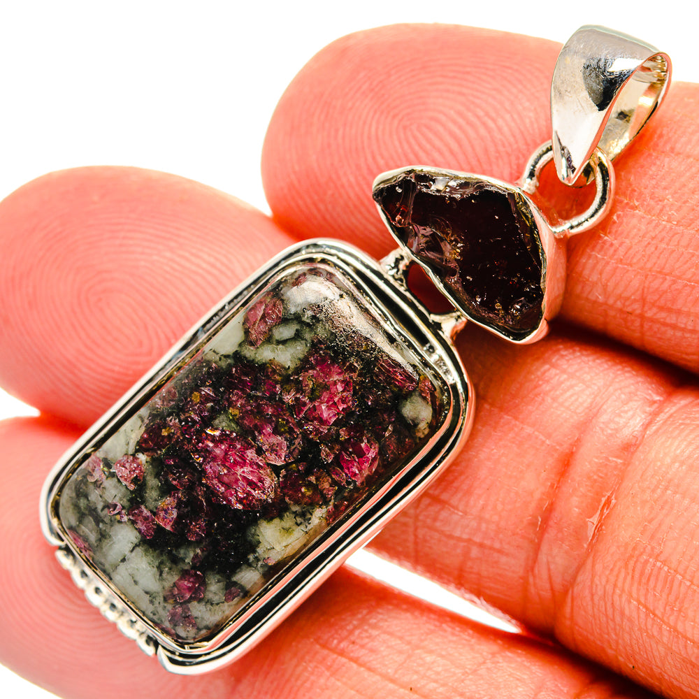 Russian Eudialyte Pendants handcrafted by Anasilvercos - PD25283