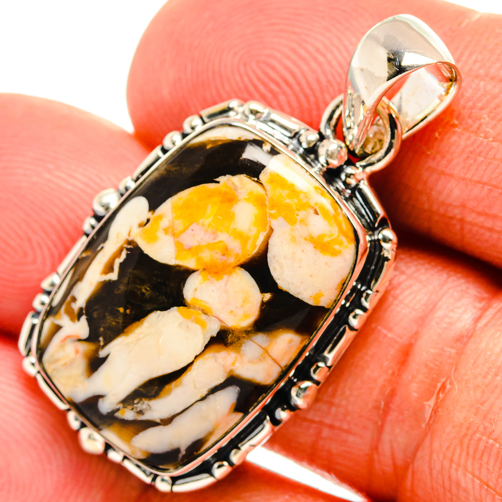 Peanut Wood Jasper Pendants handcrafted by Anasilvercos - PD25287