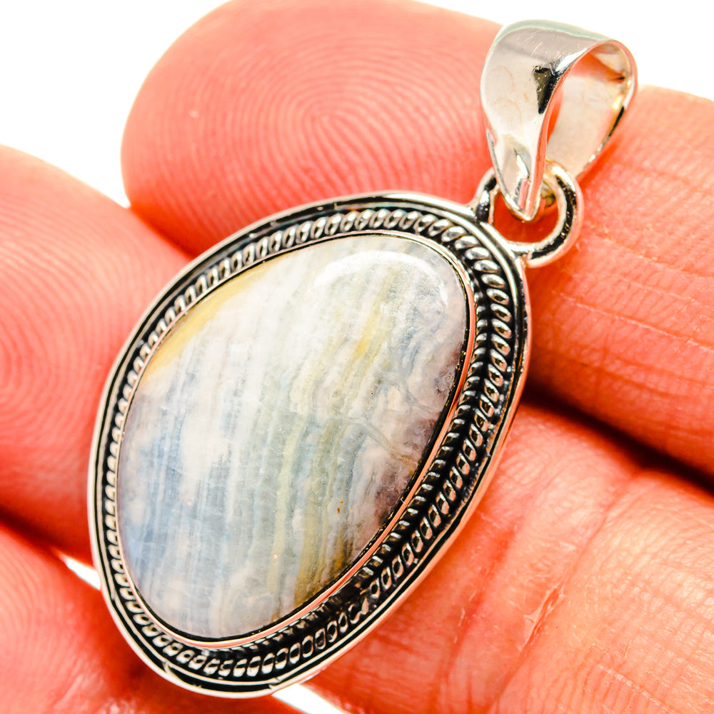 Blue Scheelite Pendants handcrafted by Anasilvercos - PD25289