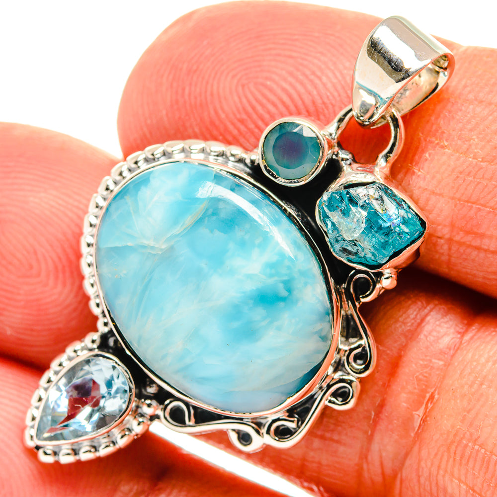 Larimar Pendants handcrafted by Anasilvercos - PD25292