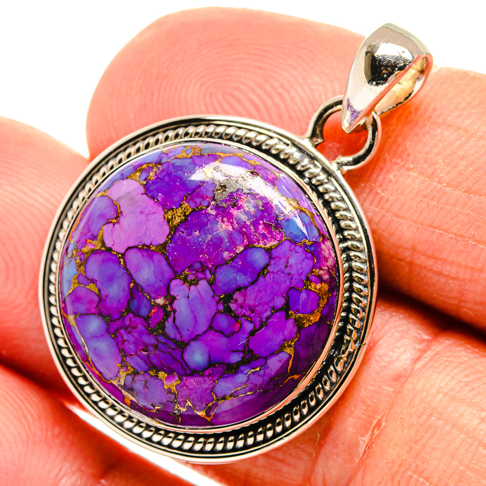 Purple Copper Composite Turquoise Pendants handcrafted by Anasilvercos - PD25302