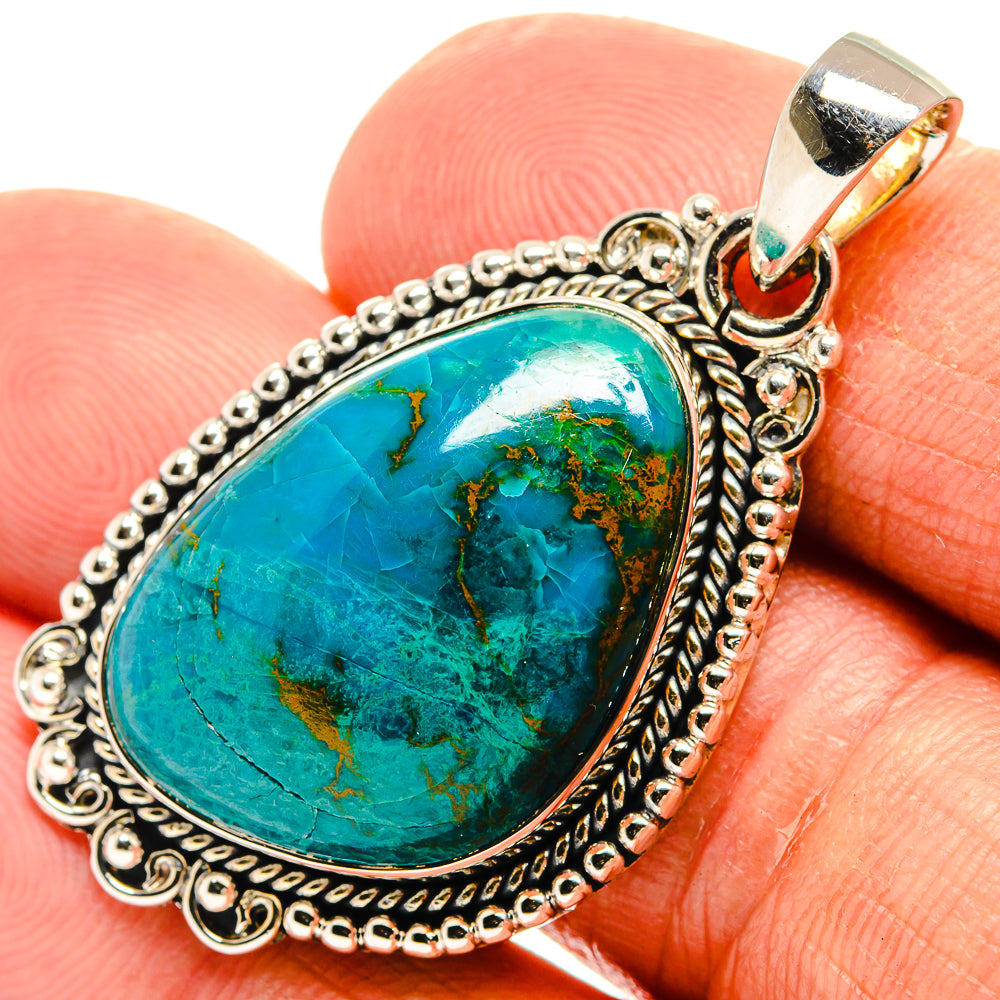Chrysocolla Pendants handcrafted by Anasilvercos - PD25309