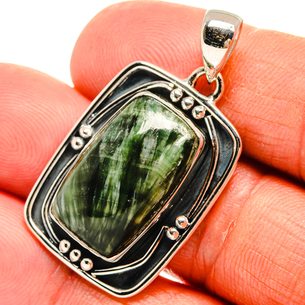 Seraphinite Pendants handcrafted by Anasilvercos - PD25310
