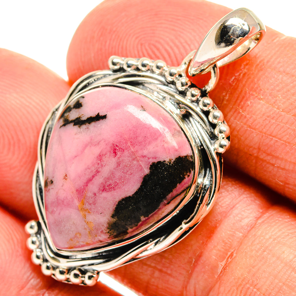 Rhodonite Pendants handcrafted by Anasilvercos - PD25313