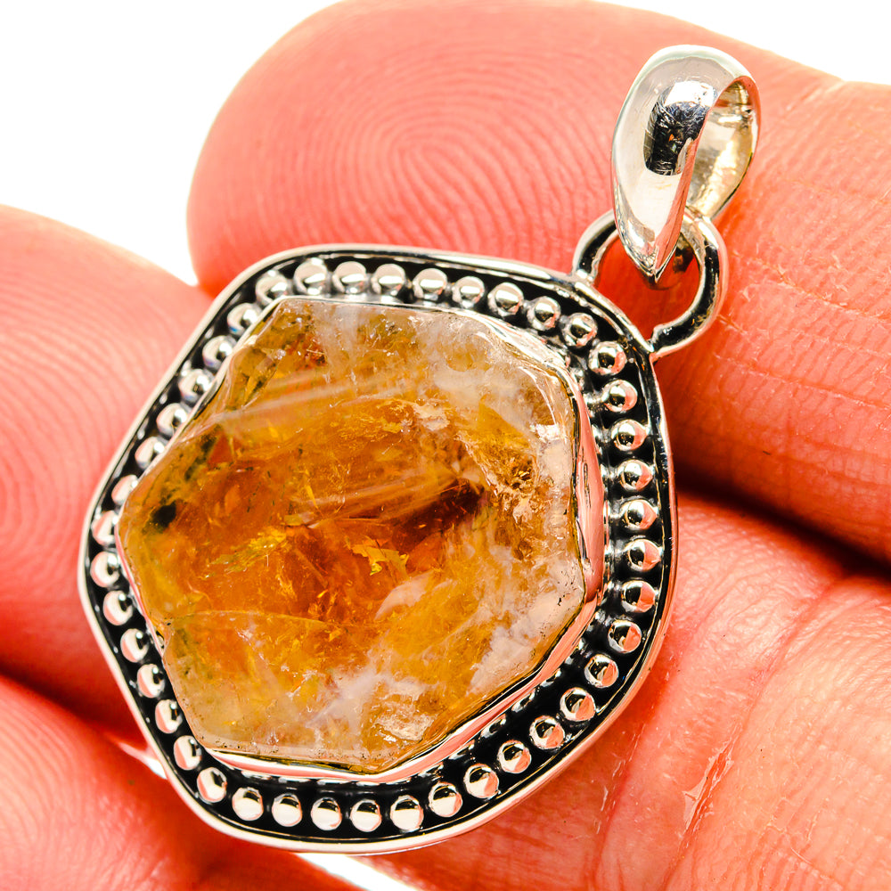 Citrine Pendants handcrafted by Anasilvercos - PD25331