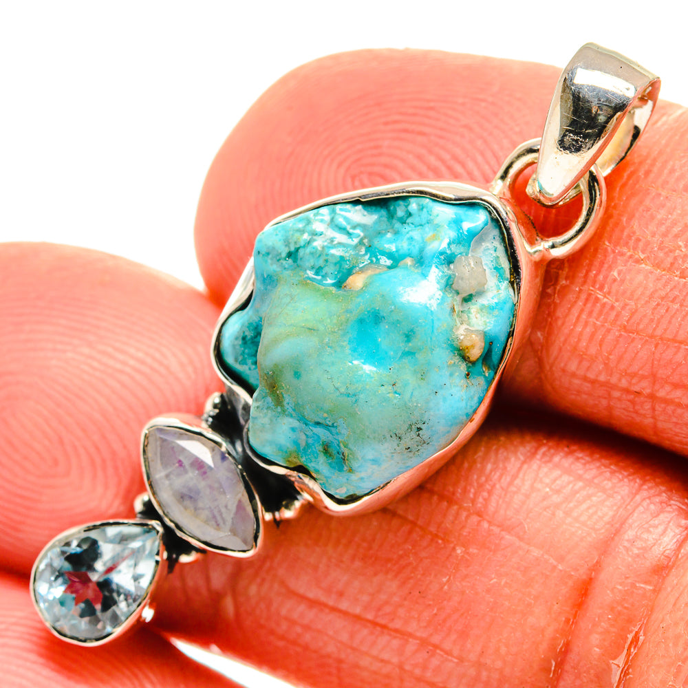 Turquoise Pendants handcrafted by Anasilvercos - PD25334