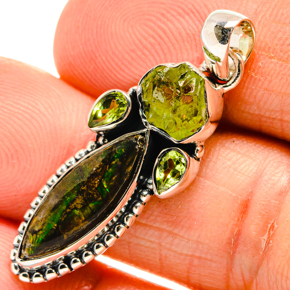 Ammolite Pendants handcrafted by Anasilvercos - PD25344