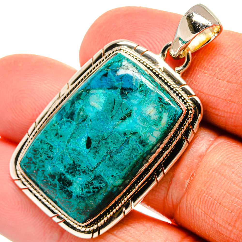 Chrysocolla Pendants handcrafted by Anasilvercos - PD25360