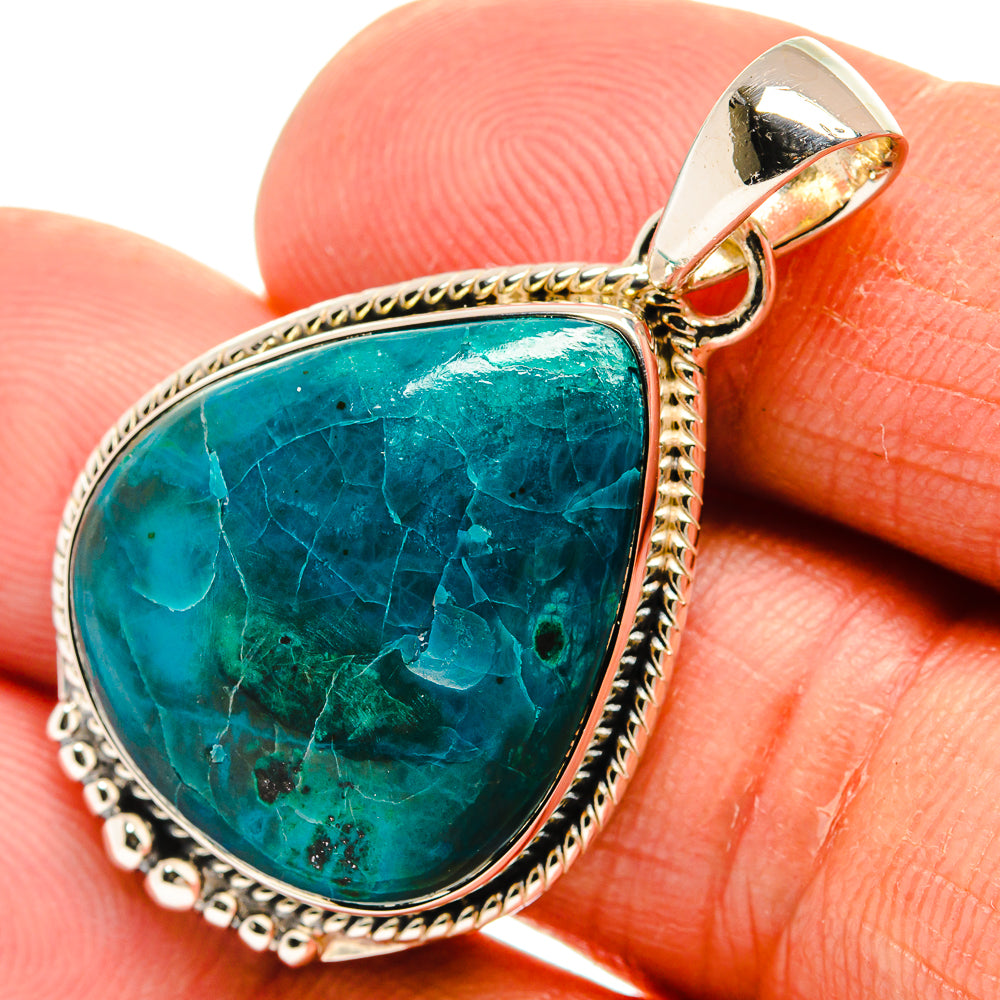 Chrysocolla Pendants handcrafted by Anasilvercos - PD25363