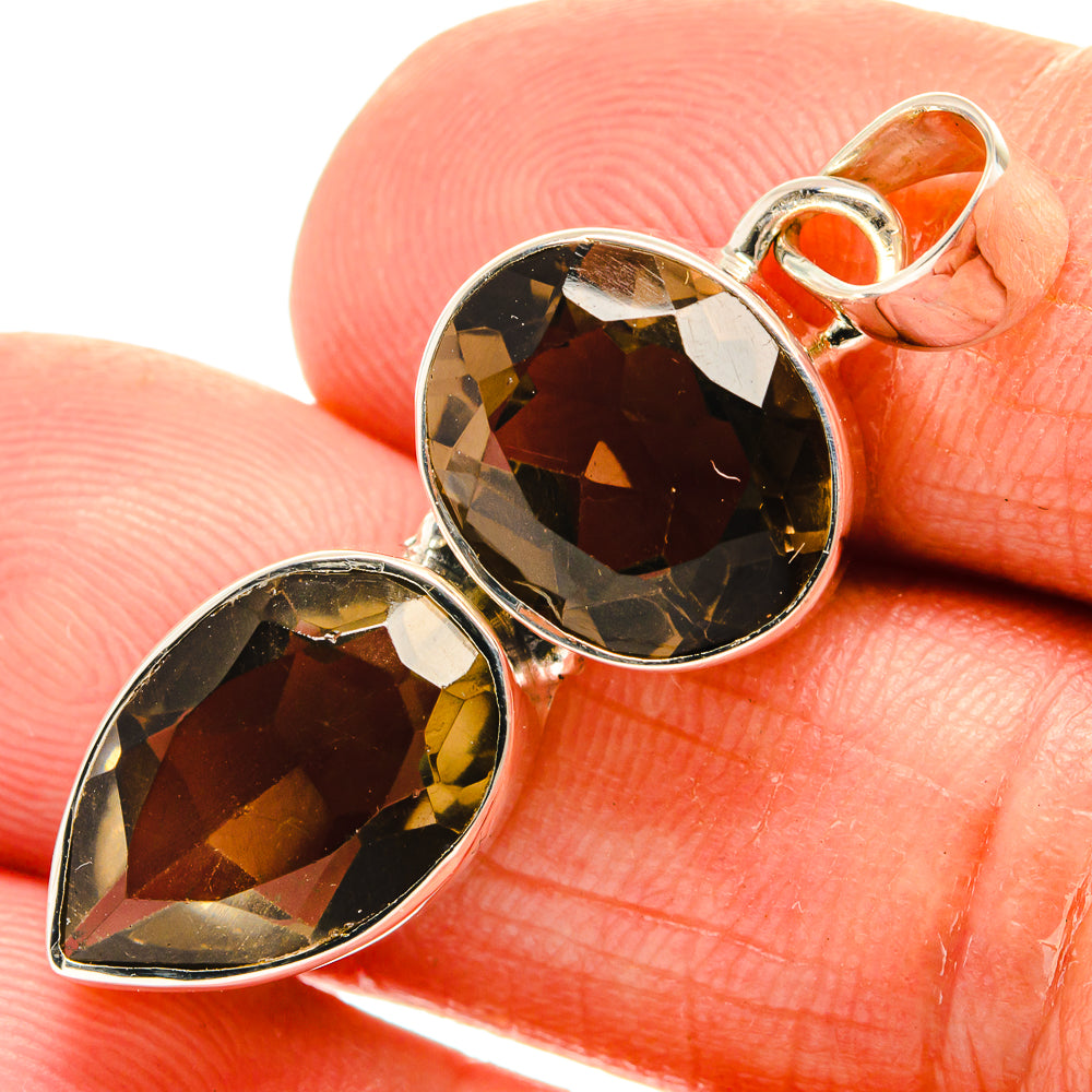 Smoky Quartz Pendants handcrafted by Anasilvercos - PD25372