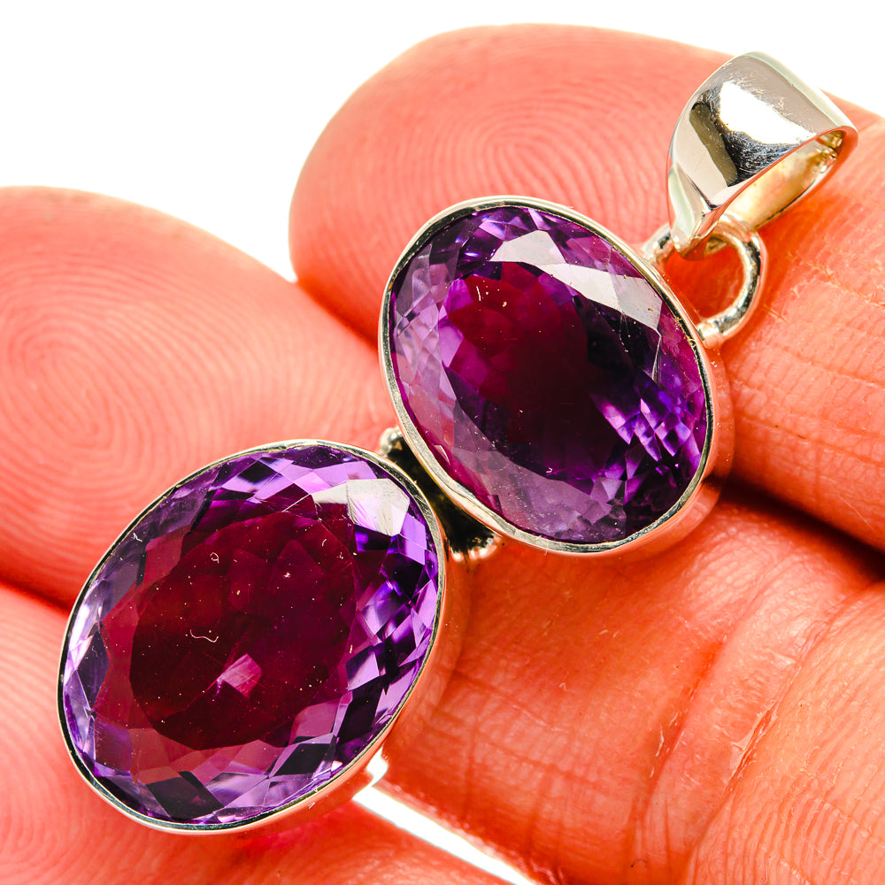 Amethyst Pendants handcrafted by Anasilvercos - PD25373