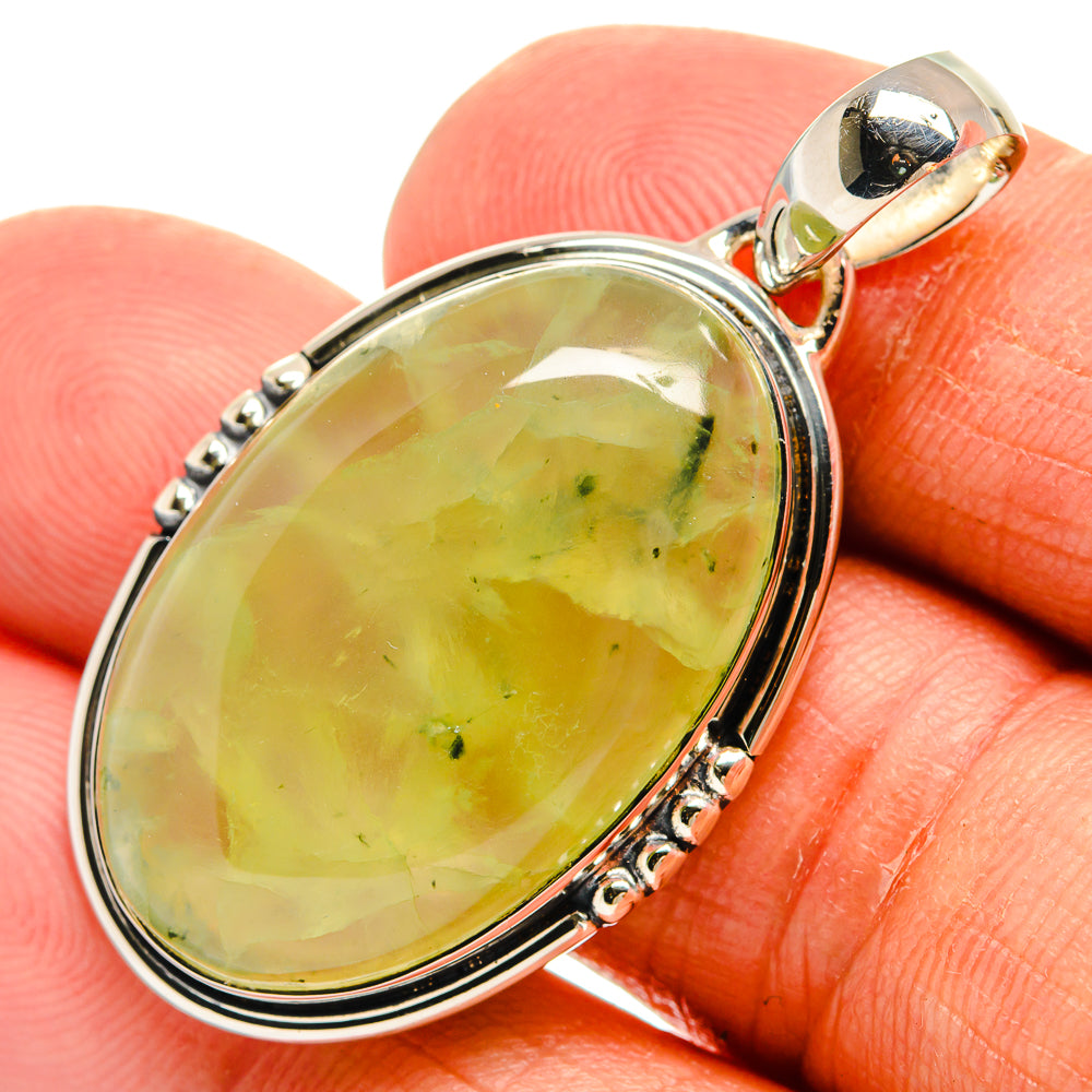 Prehnite Pendants handcrafted by Anasilvercos - PD25376