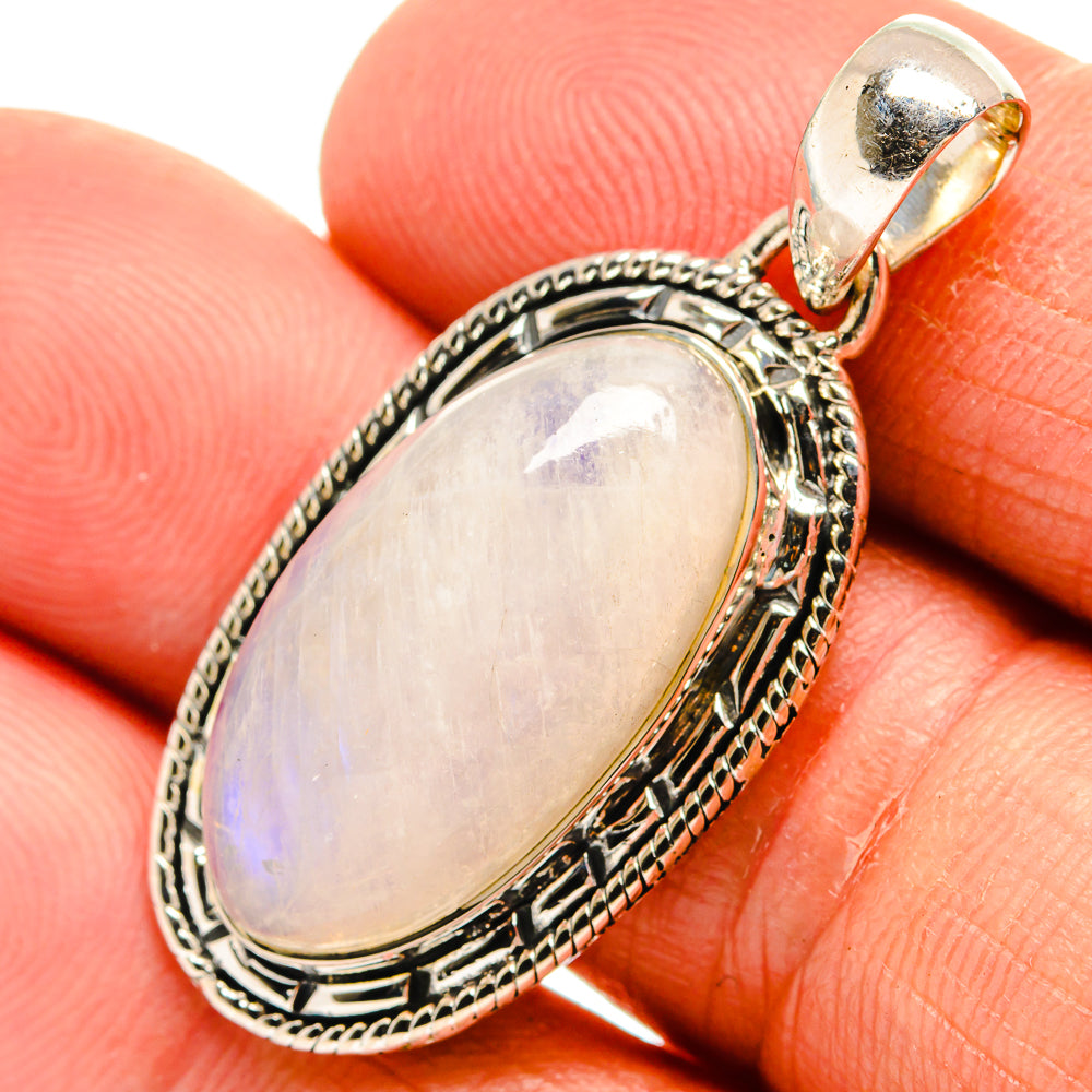Rainbow Moonstone Pendants handcrafted by Anasilvercos - PD25388