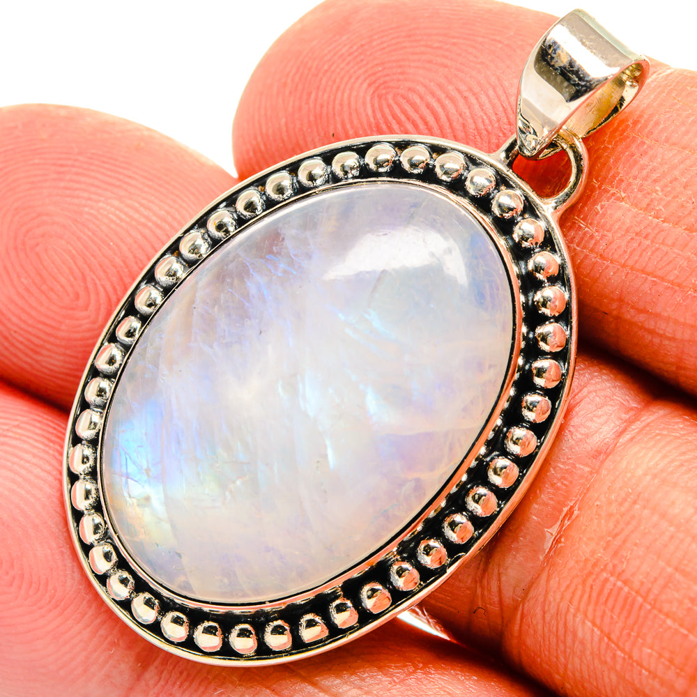 Rainbow Moonstone Pendants handcrafted by Anasilvercos - PD25392