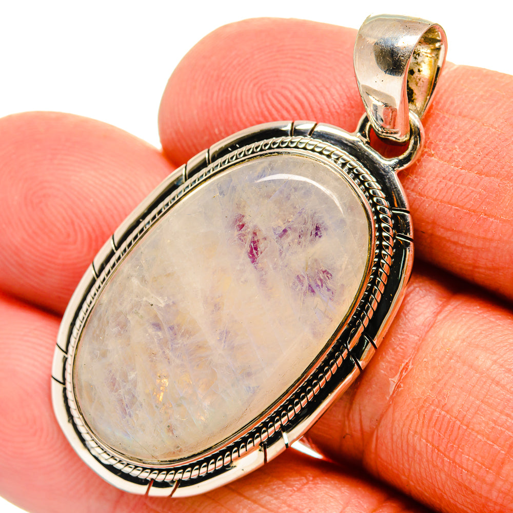 Rainbow Moonstone Pendants handcrafted by Anasilvercos - PD25394