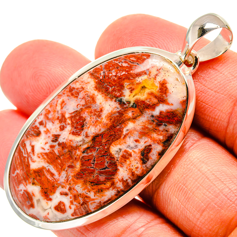 Crazy Lace Agate Pendants handcrafted by Anasilvercos - PD25397