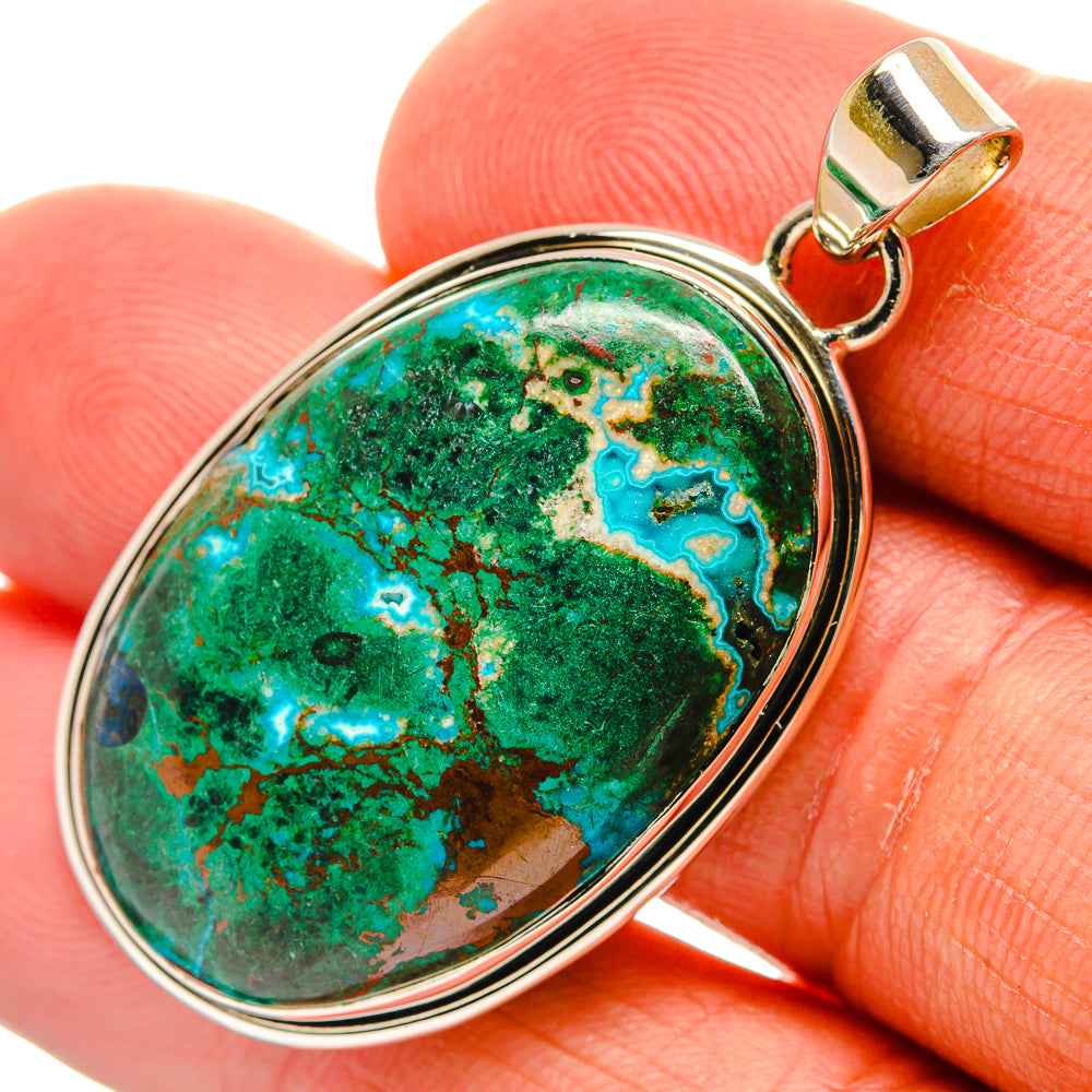 Chrysocolla Pendants handcrafted by Anasilvercos - PD25407